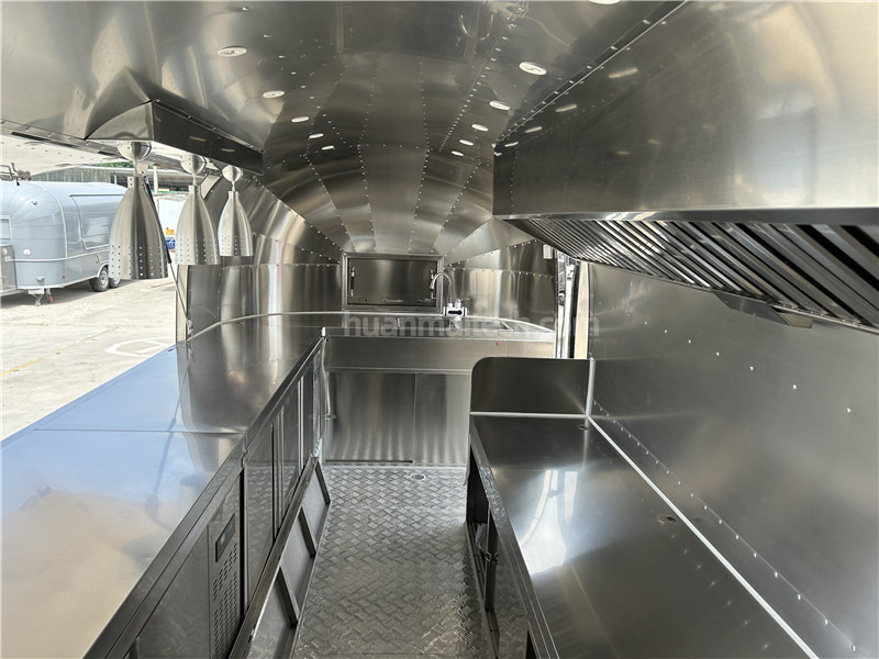 Trailer penjual baru Burger Van Black Airstream Food Truck,Food Trailer,foodtruck: gambar 17
