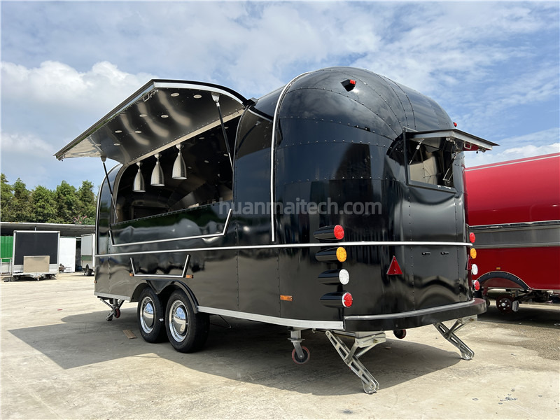 Trailer penjual baru Burger Van Black Airstream Food Truck,Food Trailer,foodtruck: gambar 6