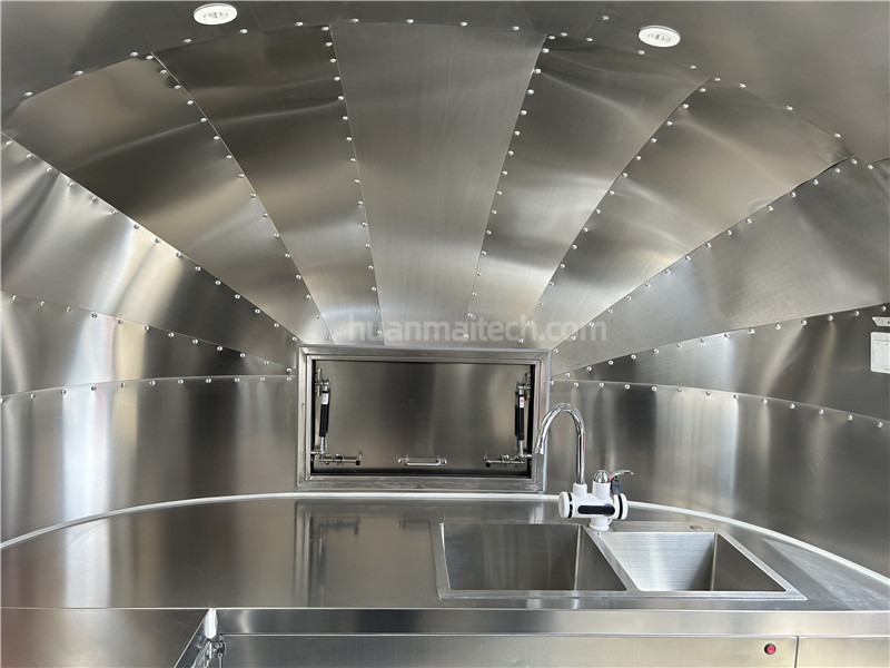 Trailer penjual baru Burger Van Black Airstream Food Truck,Food Trailer,foodtruck: gambar 13