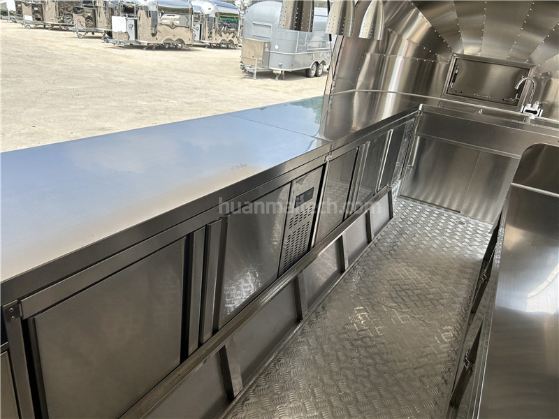 Trailer penjual baru Burger Van Black Airstream Food Truck,Food Trailer,foodtruck: gambar 18