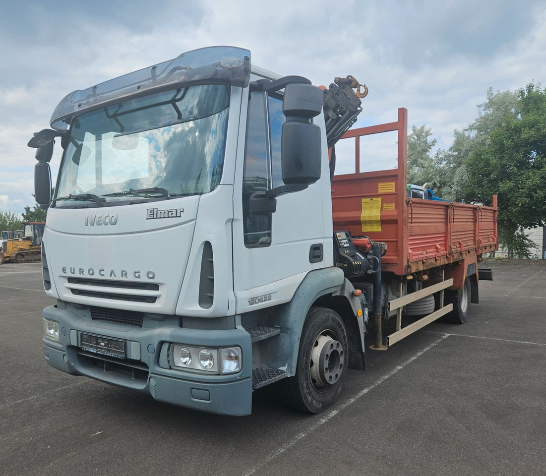 Iveco ML120E22 Pritsche mit Kran Palfinger Funck - Truk flatbed, Truk derek: gambar 1 Iveco ML120E22 Pritsche mit Kran Palfinger Funck - Truk flatbed, Truk derek: gambar 1