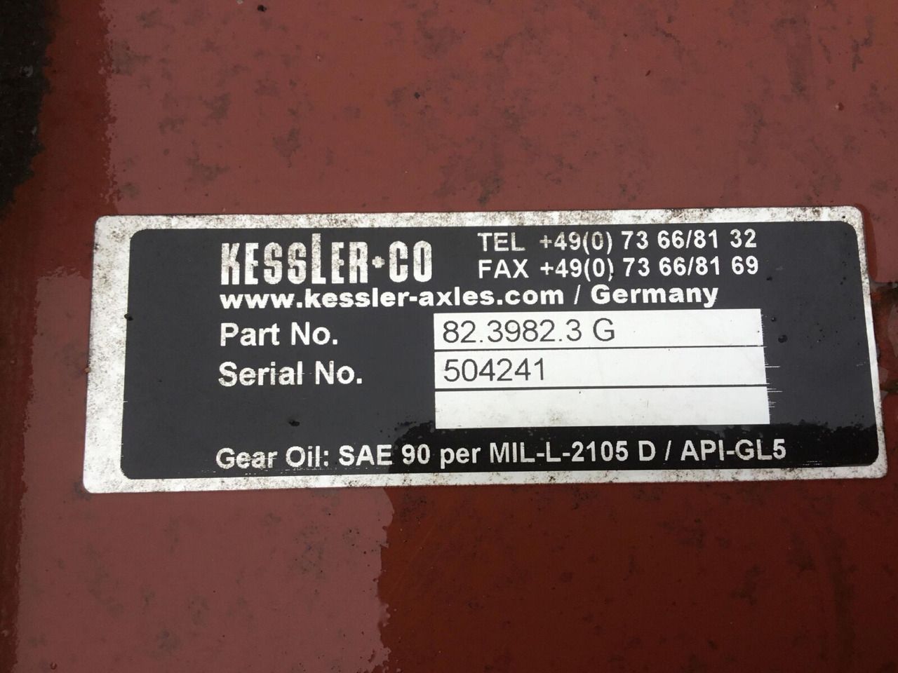 Kessler axle 82.3982.3G - As roda belakang untuk Derek bergerak: gambar 5 Kessler axle 82.3982.3G - As roda belakang untuk Derek bergerak: gambar 5