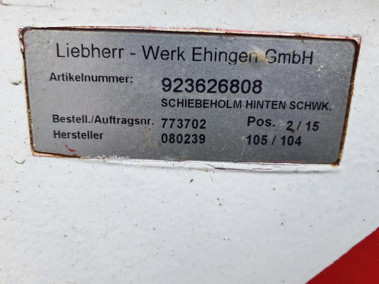 Liebherr LTM 1070-4.1 outrigger beam complete rear - Penangguhan untuk Derek bergerak: gambar 5 Liebherr LTM 1070-4.1 outrigger beam complete rear - Penangguhan untuk Derek bergerak: gambar 5