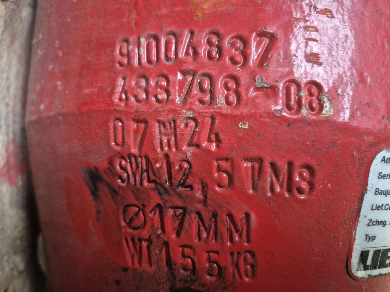 Liebherr LTM 1150-5.3 Load hook 12.5 ton - Suku cadang untuk Derek: gambar 5 Liebherr LTM 1150-5.3 Load hook 12.5 ton - Suku cadang untuk Derek: gambar 5