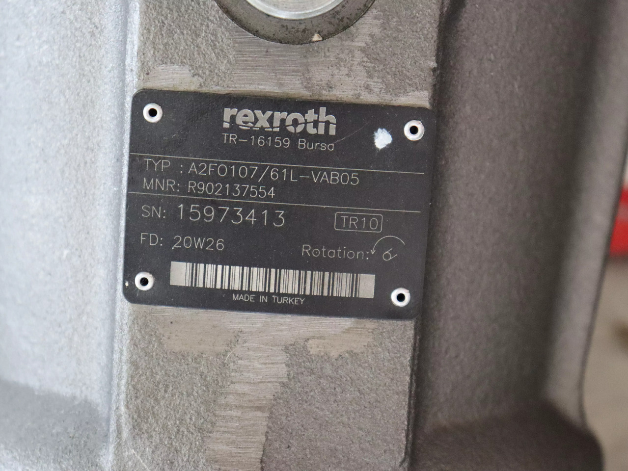 REXROTH A2FO107/61L-VAB05 - Pompa hidrolik: gambar 4 REXROTH A2FO107/61L-VAB05 - Pompa hidrolik: gambar 4