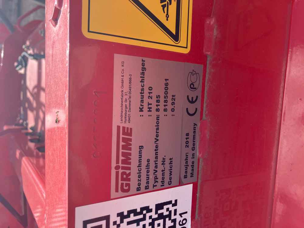 Grimme HT 210 - Mesin pemanen: gambar 3 Grimme HT 210 - Mesin pemanen: gambar 3