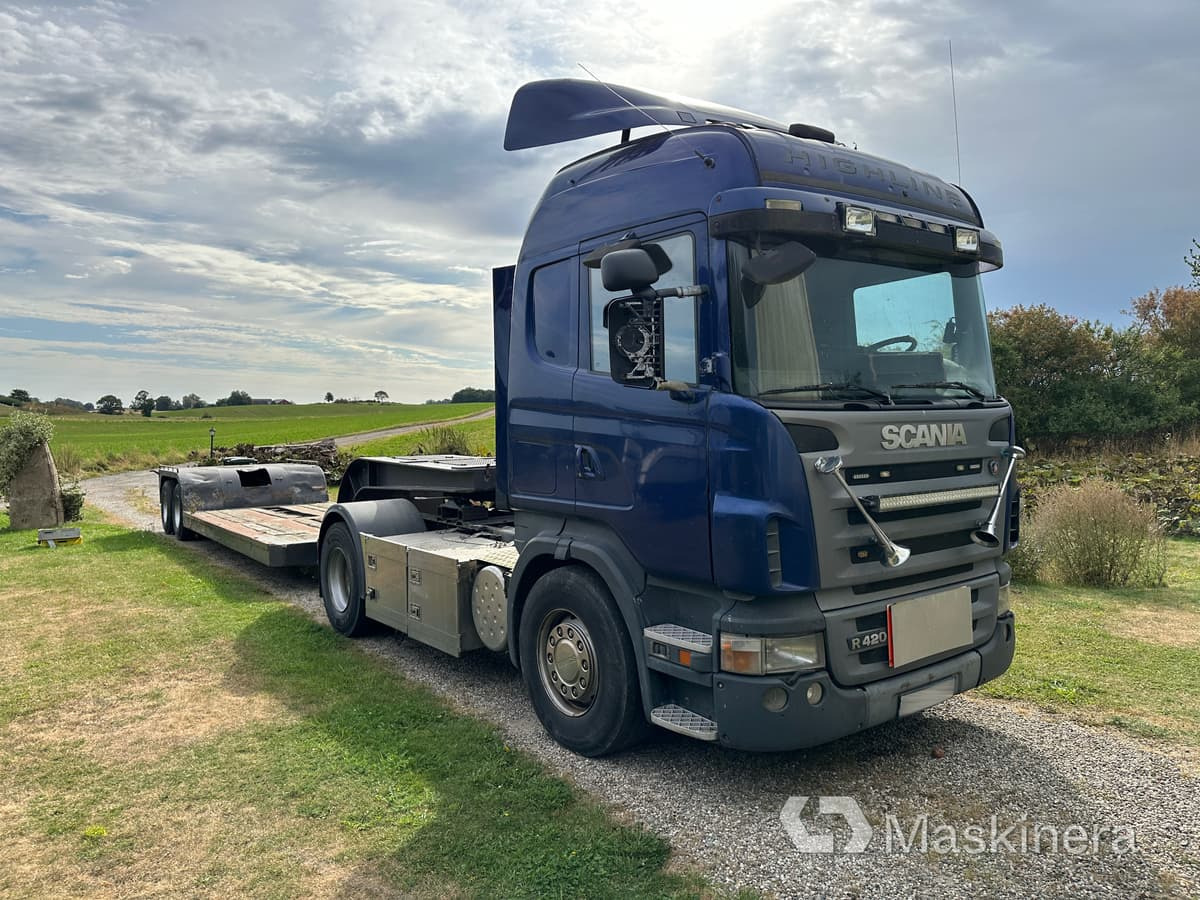 Scania R420 highline A-traktor Scania + 2 släp - Tractor head, Semi-trailer low bed: gambar 3 Scania R420 highline A-traktor Scania + 2 släp - Tractor head, Semi-trailer low bed: gambar 3