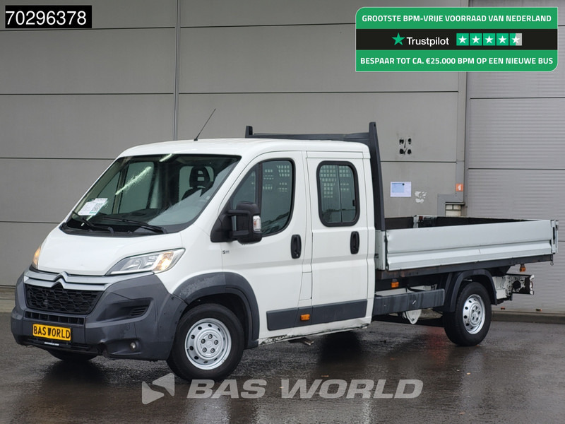 Citroën Jumper 130PK Open Laadbak Dubbel Cabine Trekhaak Airco Cruise Euro6 Pritsche Pickup Open Box Airco Trekhaak Cruise control - Van flatbed: gambar 1 Citroën Jumper 130PK Open Laadbak Dubbel Cabine Trekhaak Airco Cruise Euro6 Pritsche Pickup Open Box Airco Trekhaak Cruise control - Van flatbed: gambar 1