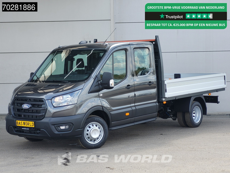 Ford Transit 170pk Automaat Dubbel Cabine 3500kg Trekhaak Open Laadbak Pritsche SYNC4 scherm Camera Airco Trekhaak Cruise control - Van flatbed: gambar 1 Ford Transit 170pk Automaat Dubbel Cabine 3500kg Trekhaak Open Laadbak Pritsche SYNC4 scherm Camera Airco Trekhaak Cruise control - Van flatbed: gambar 1