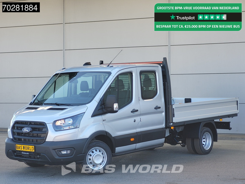 Ford Transit 170pk Automaat Dubbel Cabine 3500kg Trekhaak Open Laadbak Pritsche SYNC4 scherm CarPlay Camera Airco Trekhaak Cruise control - Van flatbed: gambar 1 Ford Transit 170pk Automaat Dubbel Cabine 3500kg Trekhaak Open Laadbak Pritsche SYNC4 scherm CarPlay Camera Airco Trekhaak Cruise control - Van flatbed: gambar 1