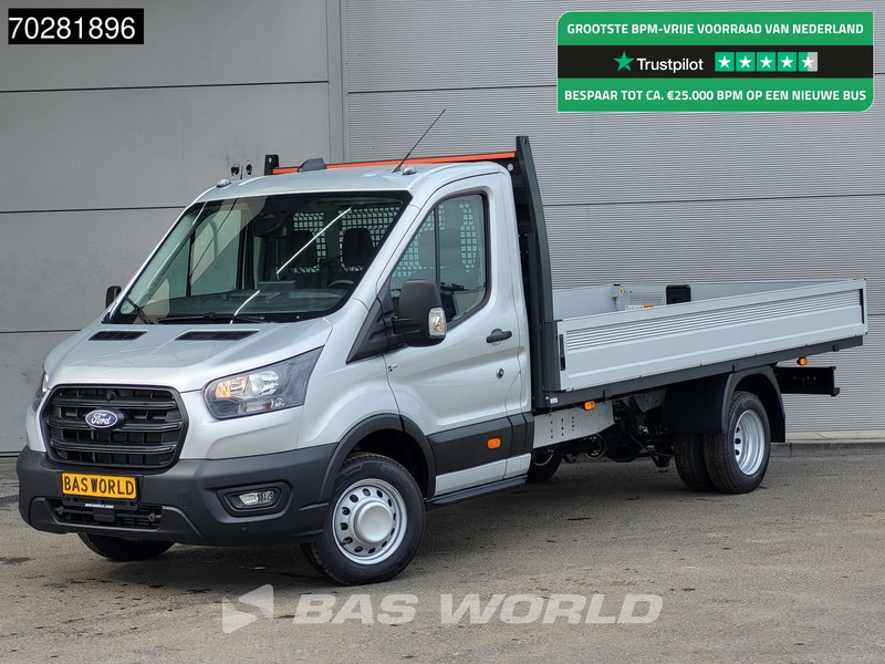 Ford Transit 170pk Open Laadbak 3,5t Trekhaak Airco Cruise Camera Parkeersensoren Euro6 Pritsche Open Box Airco Trekhaak Cruise control - Van flatbed: gambar 1 Ford Transit 170pk Open Laadbak 3,5t Trekhaak Airco Cruise Camera Parkeersensoren Euro6 Pritsche Open Box Airco Trekhaak Cruise control - Van flatbed: gambar 1