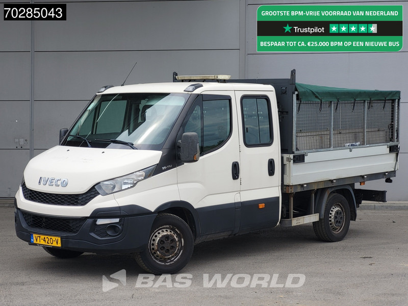 Iveco Daily 35S11 Open Laadbak met Kist Dubbel Cabine 3,5t Trekhaak Airco Pickup Pritsche Open Box Airco Trekhaak - Van flatbed: gambar 1 Iveco Daily 35S11 Open Laadbak met Kist Dubbel Cabine 3,5t Trekhaak Airco Pickup Pritsche Open Box Airco Trekhaak - Van flatbed: gambar 1