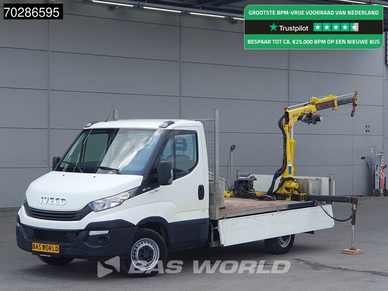 Iveco Daily 35S14 Kraanwagen Open Laadbak Hyva HA15 Euro6 3,5t Trekhaak Crane Kranwagen Kraan Pritsche Pickup Open Box Trekhaak - Van flatbed: gambar 1 Iveco Daily 35S14 Kraanwagen Open Laadbak Hyva HA15 Euro6 3,5t Trekhaak Crane Kranwagen Kraan Pritsche Pickup Open Box Trekhaak - Van flatbed: gambar 1