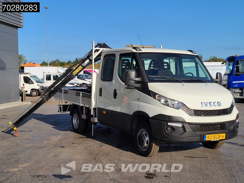Iveco Daily 50C17 3,0L Automaat 170PK HIAB 017T-2 DC Open laadbak Dubbellucht Airco Euro6 Pickup Crane Kraanwagen Kranwagen Pritsche Airco D - Van flatbed: gambar 3 Iveco Daily 50C17 3,0L Automaat 170PK HIAB 017T-2 DC Open laadbak Dubbellucht Airco Euro6 Pickup Crane Kraanwagen Kranwagen Pritsche Airco D - Van flatbed: gambar 3