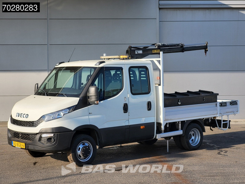 Iveco Daily 50C17 3,0L Automaat 170PK HIAB 017T-2 DC Open laadbak Dubbellucht Airco Euro6 Pickup Crane Kraanwagen Kranwagen Pritsche Airco D - Van flatbed: gambar 2 Iveco Daily 50C17 3,0L Automaat 170PK HIAB 017T-2 DC Open laadbak Dubbellucht Airco Euro6 Pickup Crane Kraanwagen Kranwagen Pritsche Airco D - Van flatbed: gambar 2
