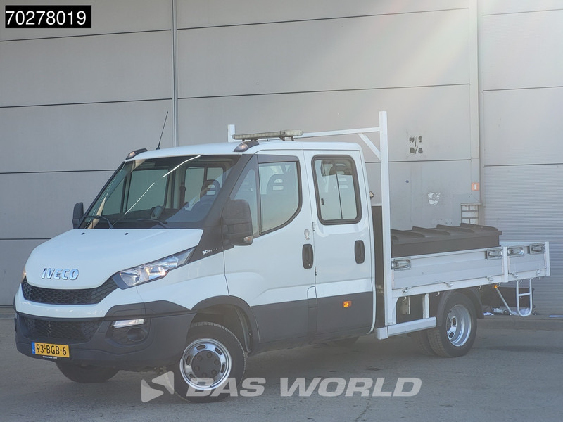 Iveco Daily 50C17 3.0L Automaat DC Open laadbak Kraan Hiab 017T-2 Airco APK 10-2025 Pickup Crane Kraanwagen Pritsche Airco Dubbel cabine - Van flatbed: gambar 5 Iveco Daily 50C17 3.0L Automaat DC Open laadbak Kraan Hiab 017T-2 Airco APK 10-2025 Pickup Crane Kraanwagen Pritsche Airco Dubbel cabine - Van flatbed: gambar 5