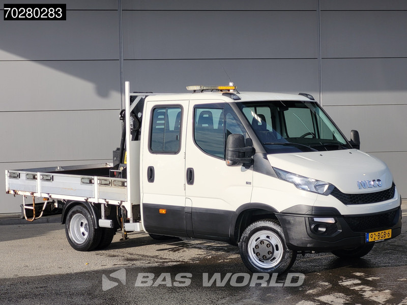 Iveco Daily 50C17 3,0L Automaat HIAB 017T-2 DC Open laadbak Dubbellucht Airco Euro6 Pickup Crane Kraanwagen Pritsche Airco Dubbel cabine - Van flatbed: gambar 3 Iveco Daily 50C17 3,0L Automaat HIAB 017T-2 DC Open laadbak Dubbellucht Airco Euro6 Pickup Crane Kraanwagen Pritsche Airco Dubbel cabine - Van flatbed: gambar 3