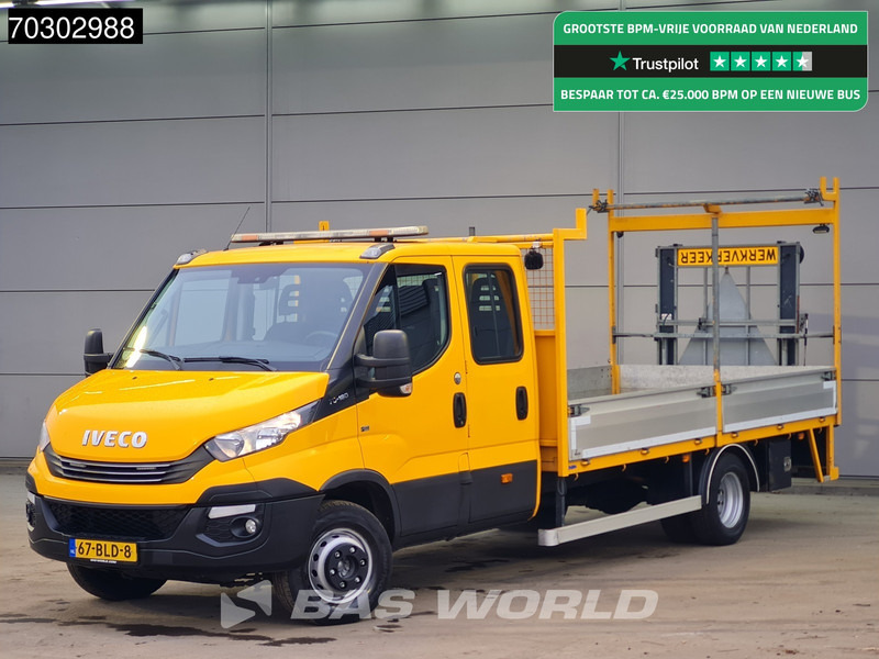 Iveco Daily 70C18 3.0L Automaat 452cmOpen Laadbak Dubbel Cabine Dubbellucht 3,5t Trekhaak Navi Airco Cruise Camera Zwaailamp Euro6 Pritsche - Van flatbed: gambar 1 Iveco Daily 70C18 3.0L Automaat 452cmOpen Laadbak Dubbel Cabine Dubbellucht 3,5t Trekhaak Navi Airco Cruise Camera Zwaailamp Euro6 Pritsche - Van flatbed: gambar 1