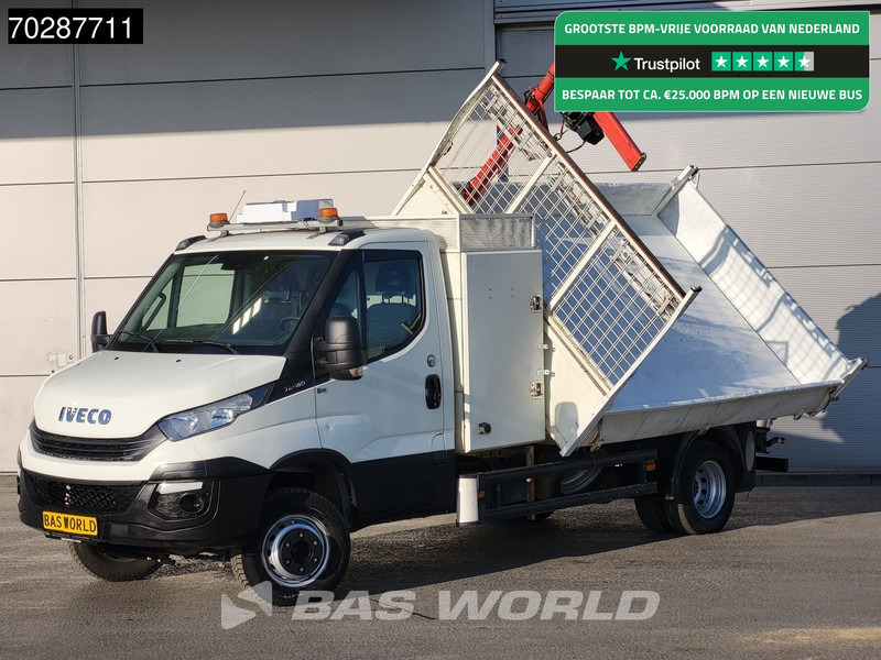Iveco Daily 70C18 3.0L Driezijdige Kipper 500KG Kraan Kraanwagen Open Laadbak 3,5t Trekhaak Airco Cruise Euro6 Kraan Crane Kranwagen Kipper - Van jungkit: gambar 1 Iveco Daily 70C18 3.0L Driezijdige Kipper 500KG Kraan Kraanwagen Open Laadbak 3,5t Trekhaak Airco Cruise Euro6 Kraan Crane Kranwagen Kipper - Van jungkit: gambar 1