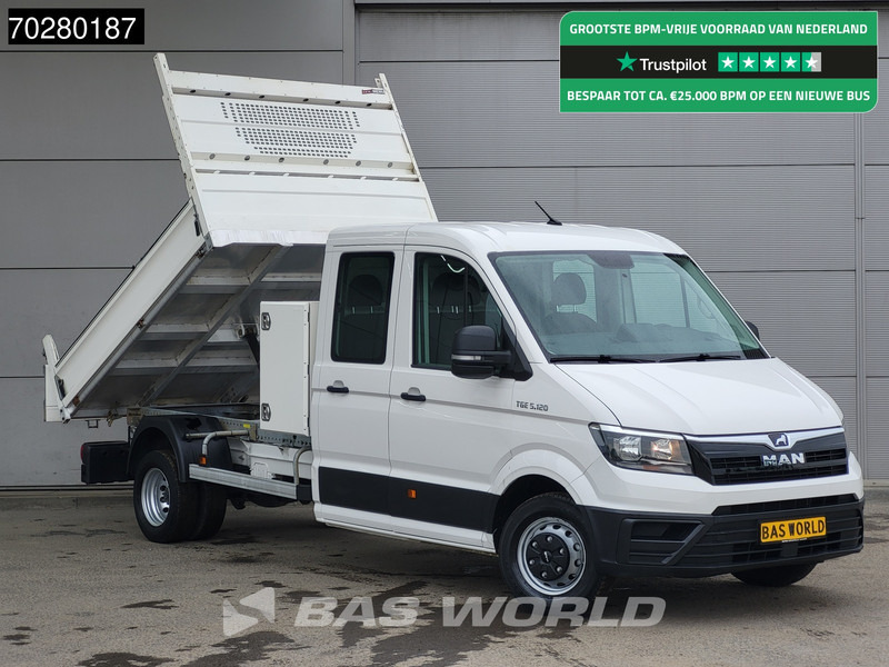 MAN TGE 5.120 Kipper met Kist Dubbel Cabine Dubbellucht 3,5t Trekhaak Navi Airco Cruise Euro6 Tipper Kipper Benne Airco Dubbel cabine Trekhaak - Van jungkit: gambar 1 MAN TGE 5.120 Kipper met Kist Dubbel Cabine Dubbellucht 3,5t Trekhaak Navi Airco Cruise Euro6 Tipper Kipper Benne Airco Dubbel cabine Trekhaak - Van jungkit: gambar 1