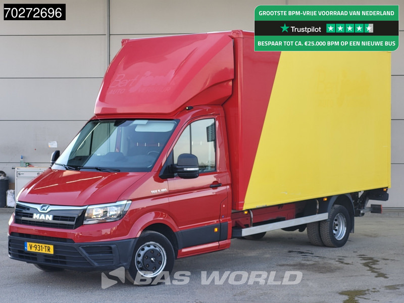 MAN TGE 5.180 Automaat Laadklep Zijdeur Bakwagen 180PK Lat om Lat Airco Cruise Meubelbak Koffer 22m3 Airco Cruise control - Van box: gambar 1 MAN TGE 5.180 Automaat Laadklep Zijdeur Bakwagen 180PK Lat om Lat Airco Cruise Meubelbak Koffer 22m3 Airco Cruise control - Van box: gambar 1