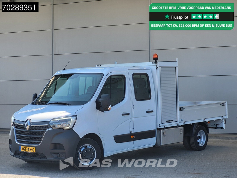 Renault Master 145PK Open Laadbak Dubbellucht 3,5t Trekhaak DC Dubbel Cabine Airco Cruise Euro6 Pritsche Pickup Open Box Airco Trekhaak Cruise contro - Van flatbed: gambar 1 Renault Master 145PK Open Laadbak Dubbellucht 3,5t Trekhaak DC Dubbel Cabine Airco Cruise Euro6 Pritsche Pickup Open Box Airco Trekhaak Cruise contro - Van flatbed: gambar 1