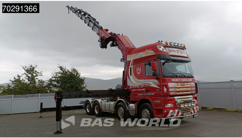 DAF XF105.510 XF 8X4 Palfinger PK150.002 9x Extensions Winch Big-Axle Euro 5 Kran Crane - Truk flatbed, Truk derek: gambar 2 DAF XF105.510 XF 8X4 Palfinger PK150.002 9x Extensions Winch Big-Axle Euro 5 Kran Crane - Truk flatbed, Truk derek: gambar 2