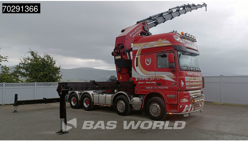DAF XF105.510 XF 8X4 Palfinger PK150.002 9x Extensions Winch Big-Axle Euro 5 Kran Crane - Truk flatbed, Truk derek: gambar 5 DAF XF105.510 XF 8X4 Palfinger PK150.002 9x Extensions Winch Big-Axle Euro 5 Kran Crane - Truk flatbed, Truk derek: gambar 5