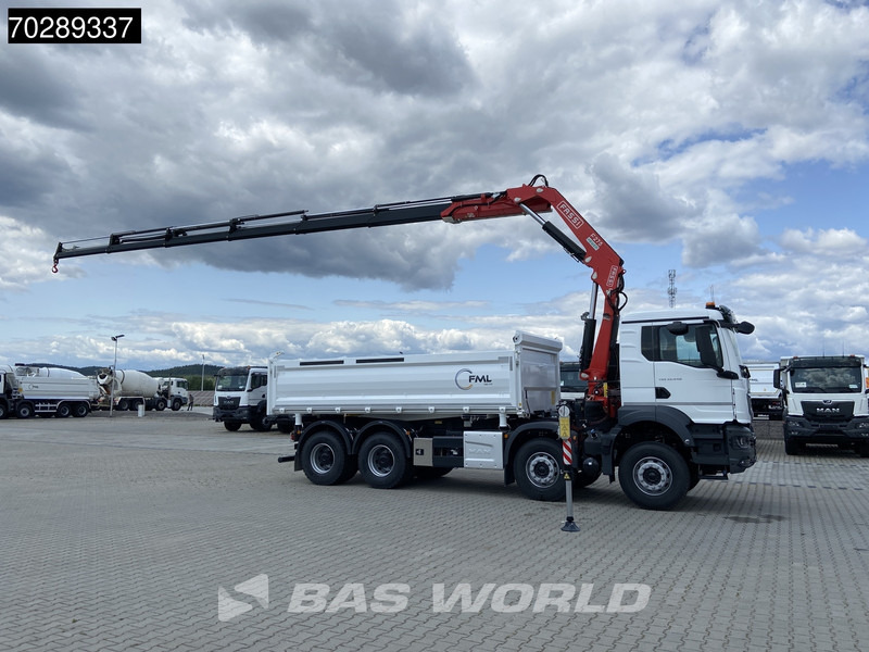 MAN TGS 35.440 8X4 NEW! Fassi F275.026 Kran Crane 13m3 3-Sided Tipper Big-Axle Euro 6 - Truk jungkit, Truk derek: gambar 3 MAN TGS 35.440 8X4 NEW! Fassi F275.026 Kran Crane 13m3 3-Sided Tipper Big-Axle Euro 6 - Truk jungkit, Truk derek: gambar 3