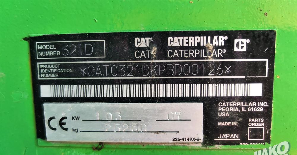 Caterpillar 321D - Ekskavator perayap: gambar 4 Caterpillar 321D - Ekskavator perayap: gambar 4