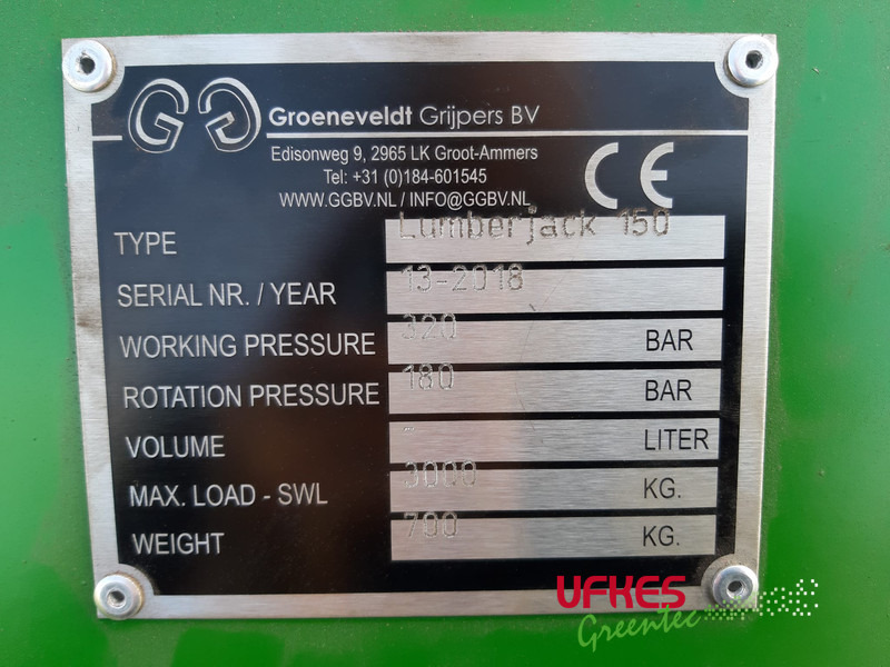 Mesin kehutanan Groeneveldt Lumberjack 150: gambar 12 Mesin kehutanan Groeneveldt Lumberjack 150: gambar 12