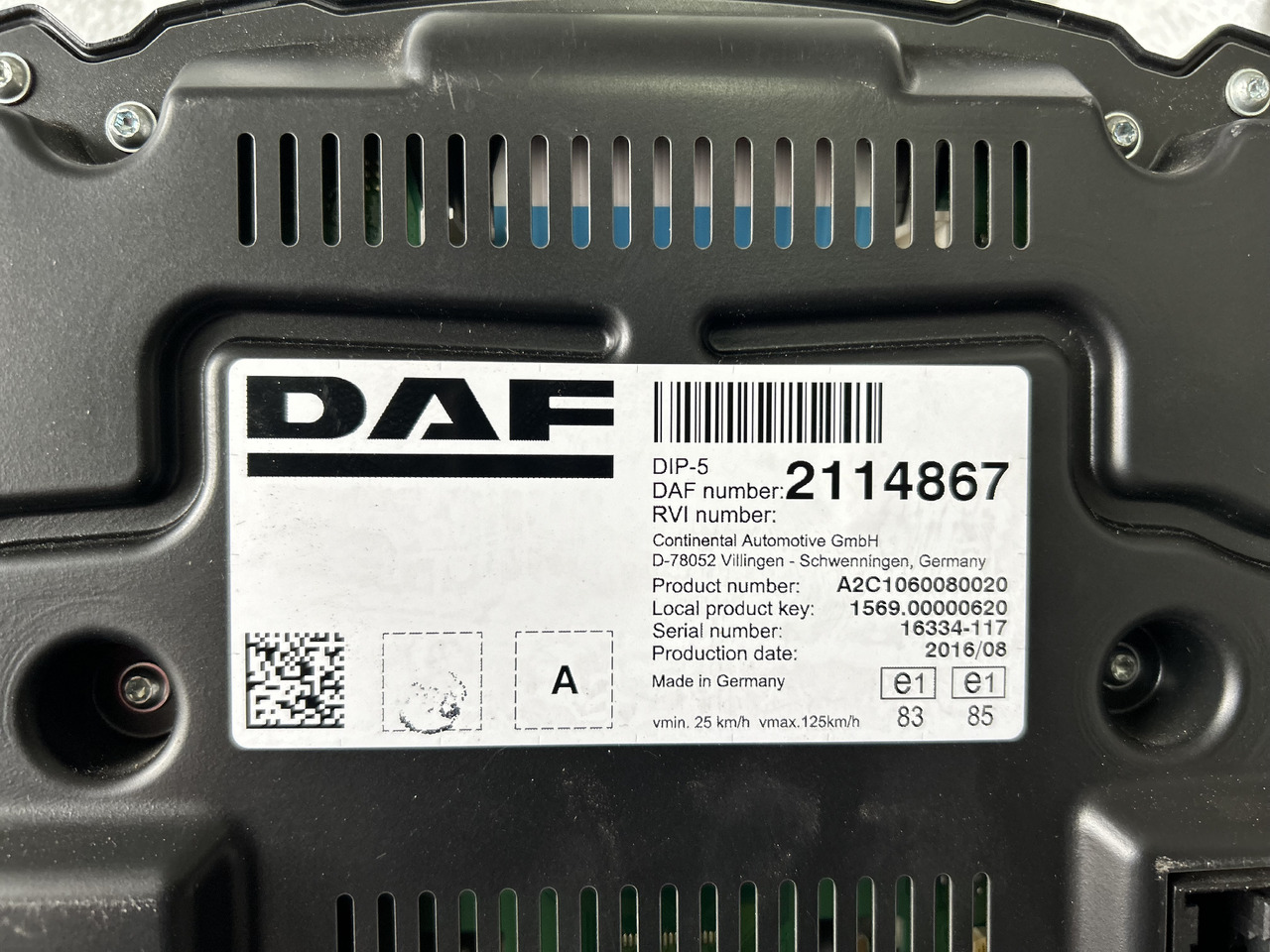 DAF CLOCK COUNTER DAF XF 106 2114867 - Dasbor: gambar 3 DAF CLOCK COUNTER DAF XF 106 2114867 - Dasbor: gambar 3