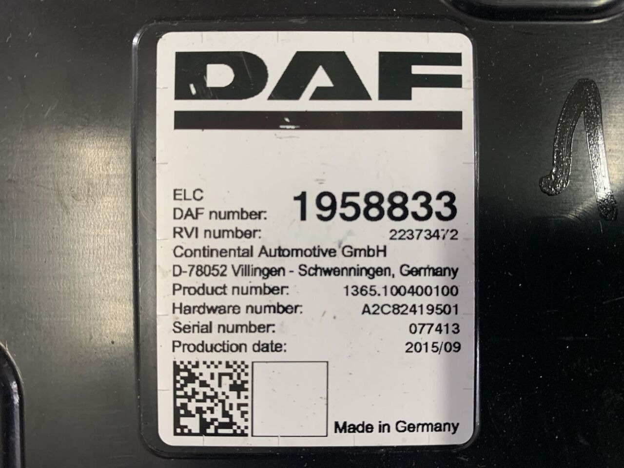 DAF XF 106 ELC DAF XF 106 truck - ECU untuk Truk: gambar 5 DAF XF 106 ELC DAF XF 106 truck - ECU untuk Truk: gambar 5