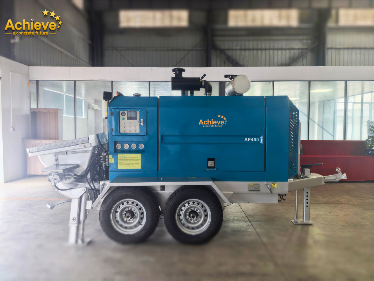 ACHIEVE ACHIEVE AP400 Concrete Trailer Pump For Australia/US EPA /CE Version 【ACHIEVE】100% BRAND NEW !!! - Pompa beton stasioner: gambar 1 ACHIEVE ACHIEVE AP400 Concrete Trailer Pump For Australia/US EPA /CE Version 【ACHIEVE】100% BRAND NEW !!! - Pompa beton stasioner: gambar 1
