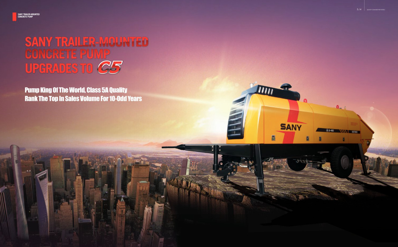 SANY 【ACHIEVE】TOP CONDITION!!! demo new low hours Sany Concrete Trailer Pump 2015 HBT6016C-5D - Pompa beton stasioner: gambar 5 SANY 【ACHIEVE】TOP CONDITION!!! demo new low hours Sany Concrete Trailer Pump 2015 HBT6016C-5D - Pompa beton stasioner: gambar 5