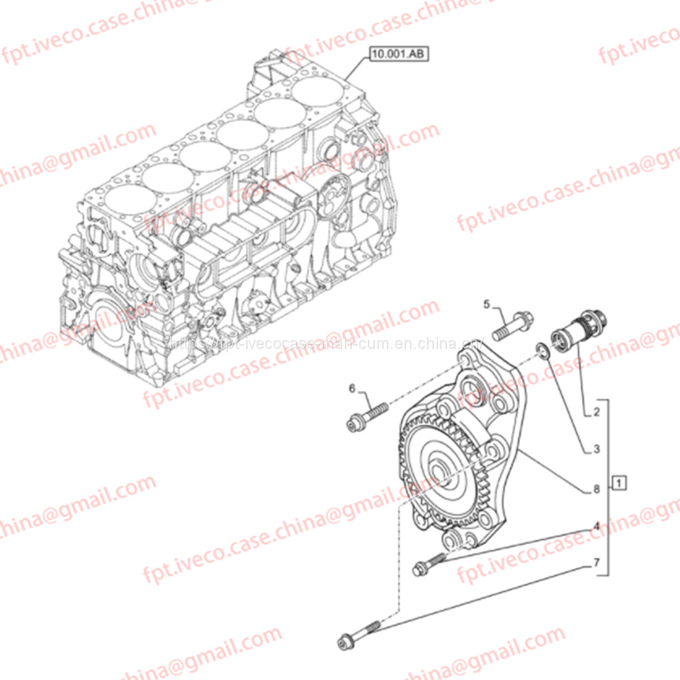 FPT IVECO CASE Cursor9 Euro 6 F2CFE612 A/B/D F2CFE614A*B041/F2CGE614F*V004 5802431166 Oil Pump 504127258 504131225 5801608329 - Pompa minyak untuk Truk: gambar 3 FPT IVECO CASE Cursor9 Euro 6 F2CFE612 A/B/D F2CFE614A*B041/F2CGE614F*V004 5802431166 Oil Pump 504127258 504131225 5801608329 - Pompa minyak untuk Truk: gambar 3
