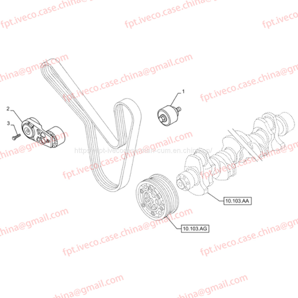FPT IVECO CASE Cursor9 F2CFE614A*B041/F2CGE614F*V004 5802431166 TIGHTENING WHEEL504315786 - Penegang sabuk: gambar 3 FPT IVECO CASE Cursor9 F2CFE614A*B041/F2CGE614F*V004 5802431166 TIGHTENING WHEEL504315786 - Penegang sabuk: gambar 3