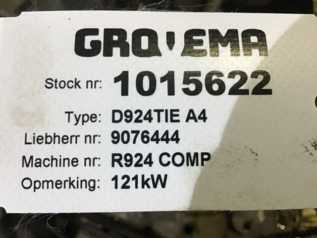 Liebherr D924TIE A4 - Mesin: gambar 2 Liebherr D924TIE A4 - Mesin: gambar 2