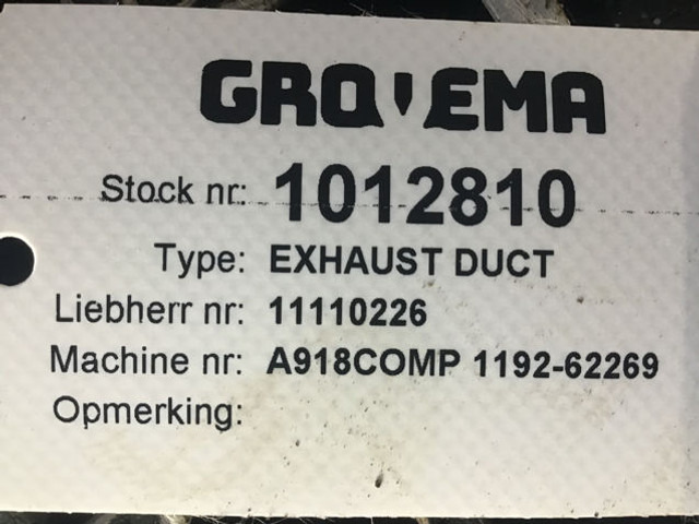 Liebherr Exhaust Duct - Pipa knalpot: gambar 2 Liebherr Exhaust Duct - Pipa knalpot: gambar 2