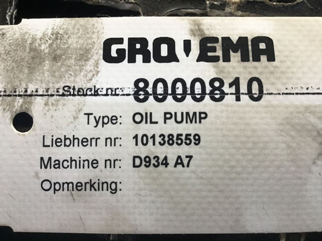 Liebherr Oil Pump - Pompa minyak: gambar 4 Liebherr Oil Pump - Pompa minyak: gambar 4
