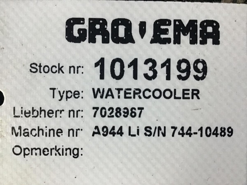 Liebherr Watercooler - Intercooler: gambar 3 Liebherr Watercooler - Intercooler: gambar 3