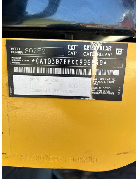 Cat 307E2 - Ekskavator perayap: gambar 5 Cat 307E2 - Ekskavator perayap: gambar 5