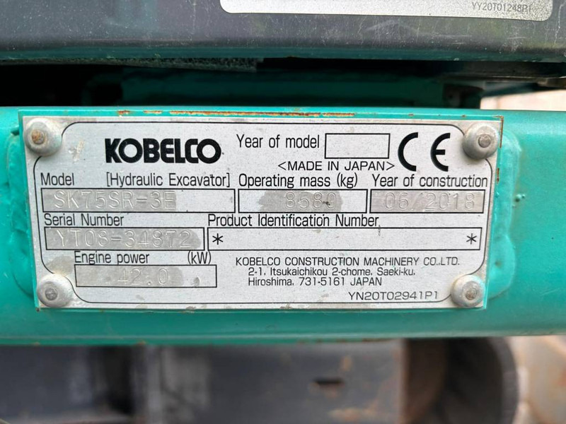 Ekskavator mini Kobelco SK 75 SR-3E: gambar 6