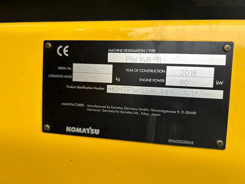 Komatsu PW 148-11 - Ekskavator roda: gambar 5 Komatsu PW 148-11 - Ekskavator roda: gambar 5