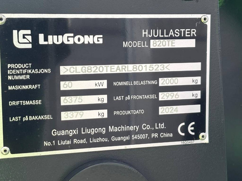 LIUGONG 820 TE Electric - Wheel loader: gambar 5 LIUGONG 820 TE Electric - Wheel loader: gambar 5