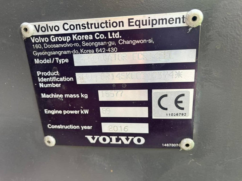Volvo ECR 145 EL - Ekskavator perayap: gambar 5 Volvo ECR 145 EL - Ekskavator perayap: gambar 5