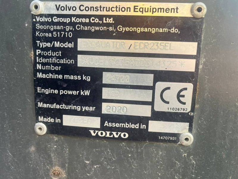 Volvo ECR 235 EL - Ekskavator perayap: gambar 5 Volvo ECR 235 EL - Ekskavator perayap: gambar 5