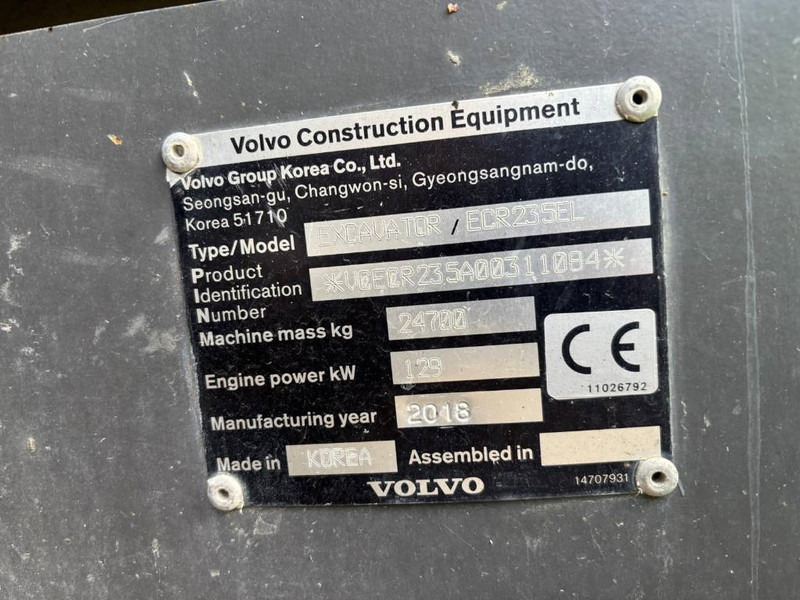 Volvo ECR 235 EL - Ekskavator perayap: gambar 5 Volvo ECR 235 EL - Ekskavator perayap: gambar 5
