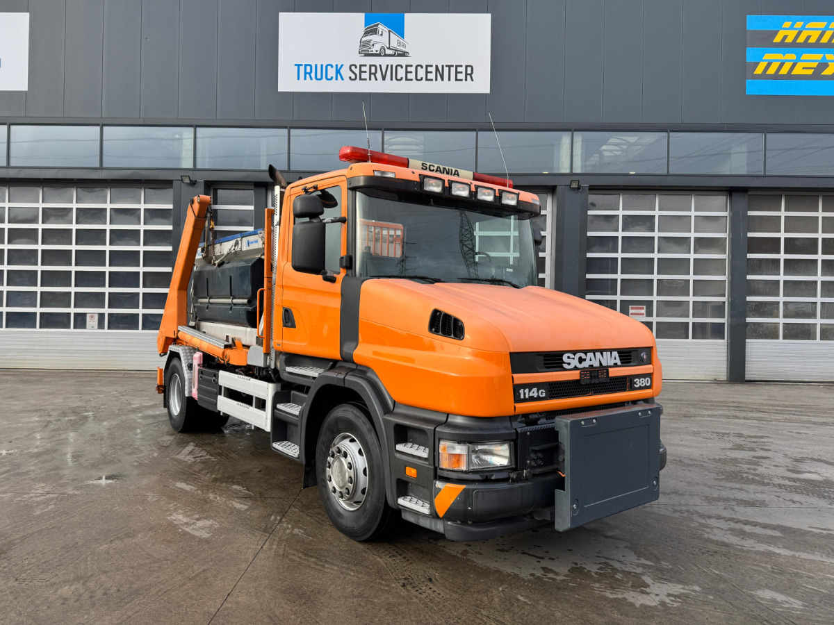 SCANIA T380 4x2 Winterdienst Schneepflug und Salzstreuer - Truk skip loader: gambar 3 SCANIA T380 4x2 Winterdienst Schneepflug und Salzstreuer - Truk skip loader: gambar 3