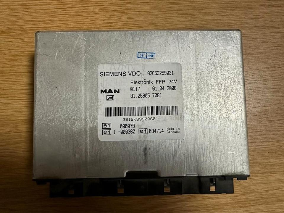 MAN SIEMENS VDO ELEKTRONIK FFR Steuergerät 81.25805.7081 - ECU untuk Truk: gambar 1 MAN SIEMENS VDO ELEKTRONIK FFR Steuergerät 81.25805.7081 - ECU untuk Truk: gambar 1